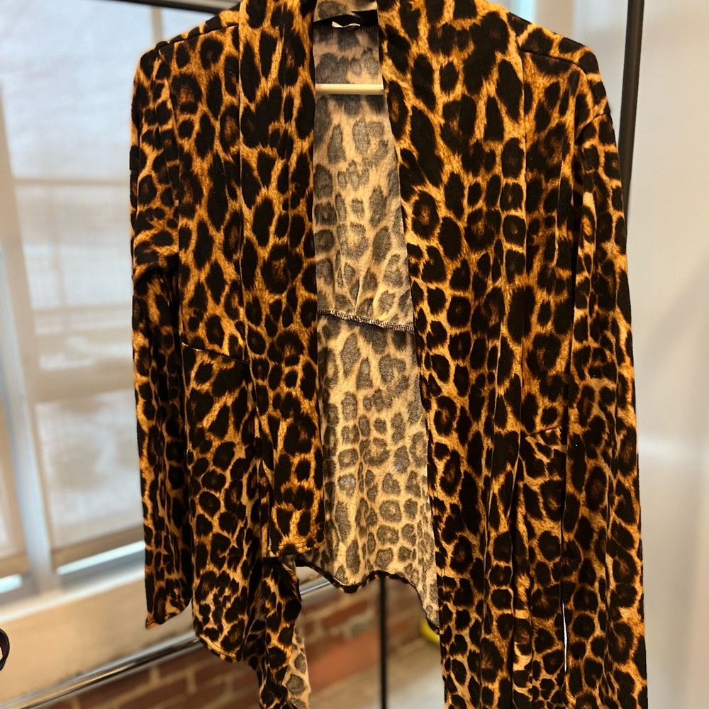 Cheetah print cardigan